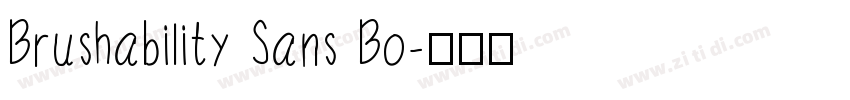 Brushability Sans Bo字体转换